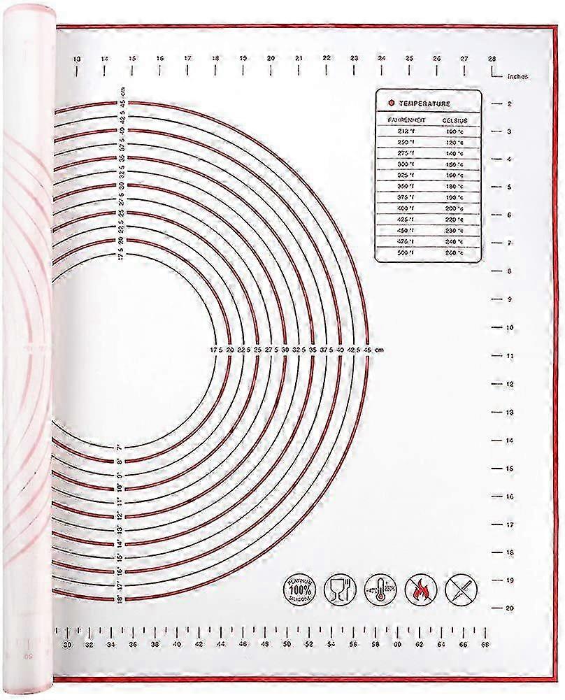 Silicone Baking Mat, Pastry Mat For Rolling Dough Non Slip Extra Large, 20 "x