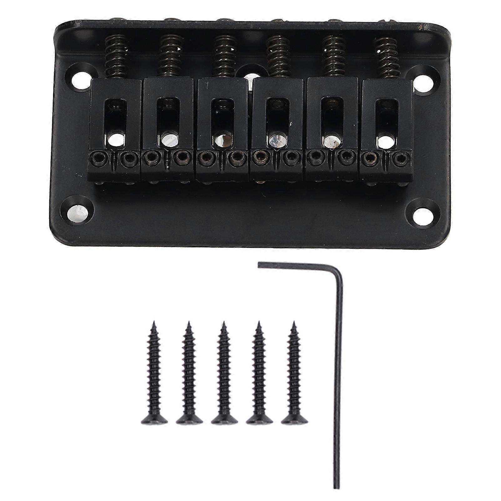 Elgitarrstall 6-strängad 78 mm toppmatad zinklegering bakstycke instrumenttillbehör svart