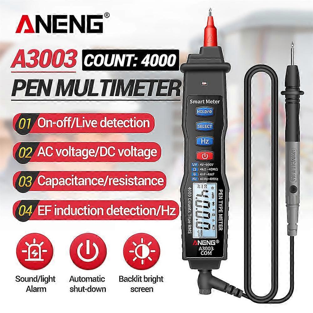 A3003 Digital Multimeter Pen Type Meter 4000 Counts Non Contact Ac/ Resistance Capacitance Hz Test