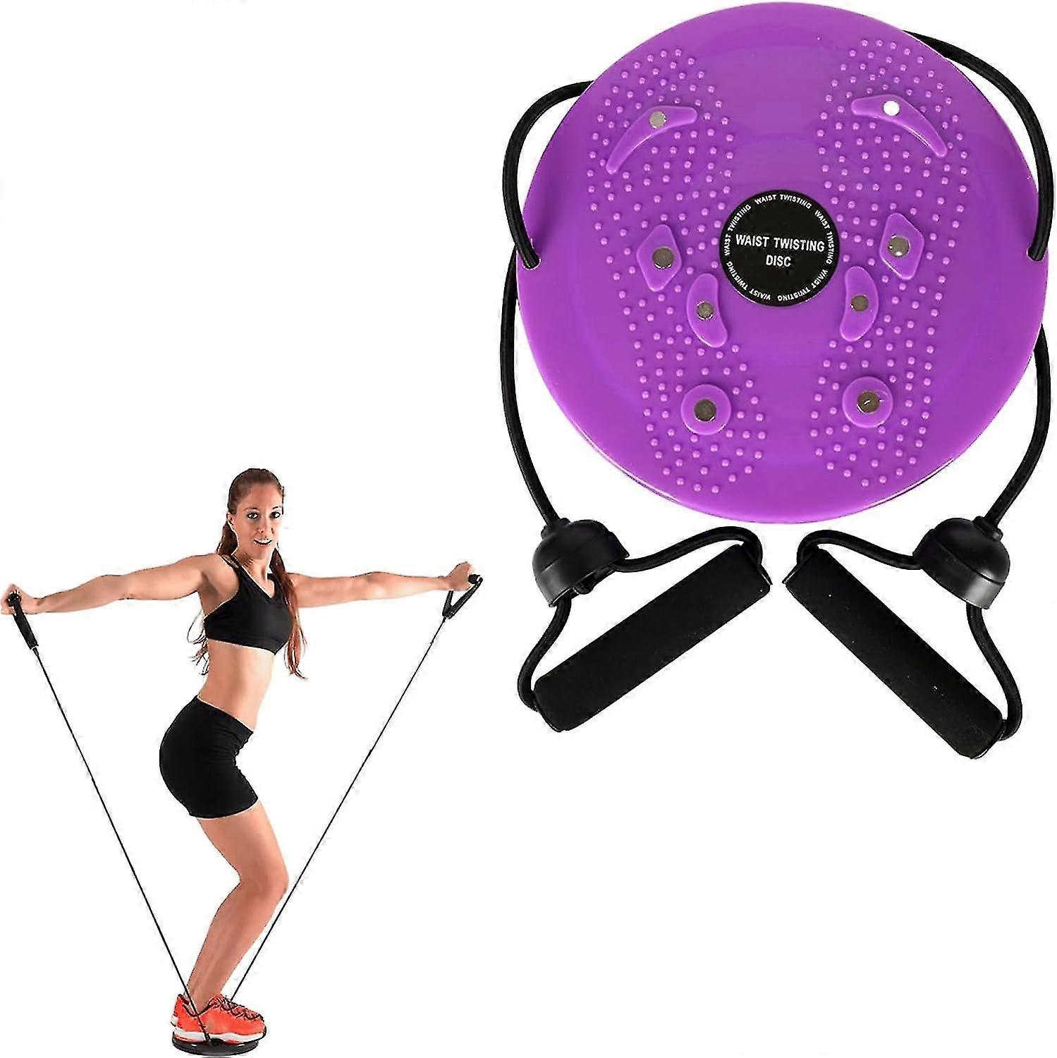 Ab Twister Board For Exercise, Waist Twisting Disc With 2 Pull Rope & 8 Mangets For Strengthening Abdominal Exercise Equipment