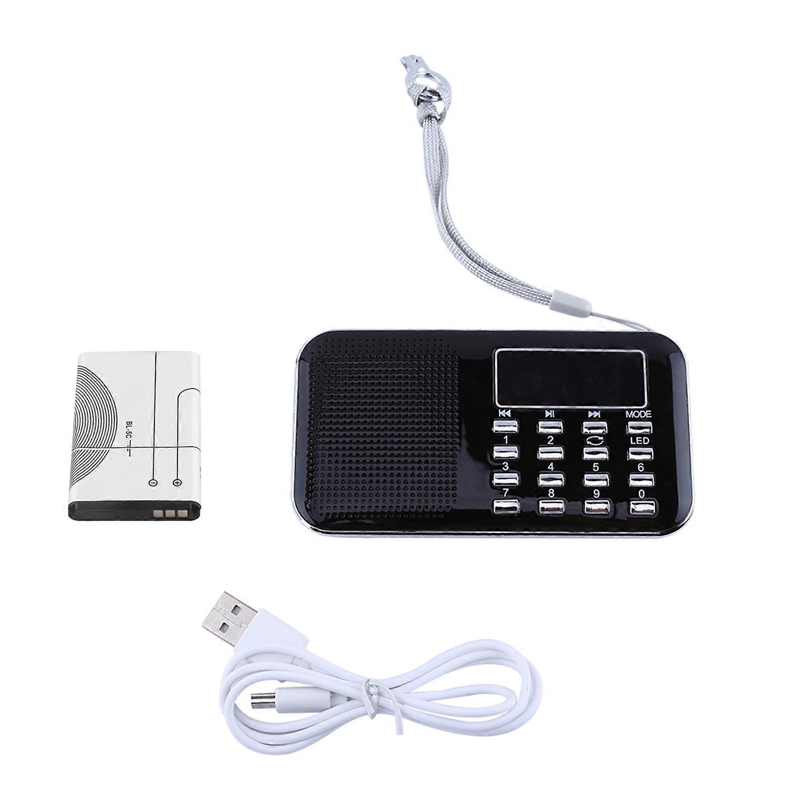 Mini Portable LCD Digital AM/FM Radio Stereo Audio Speaker Music Player USB Micro SD TF Card
