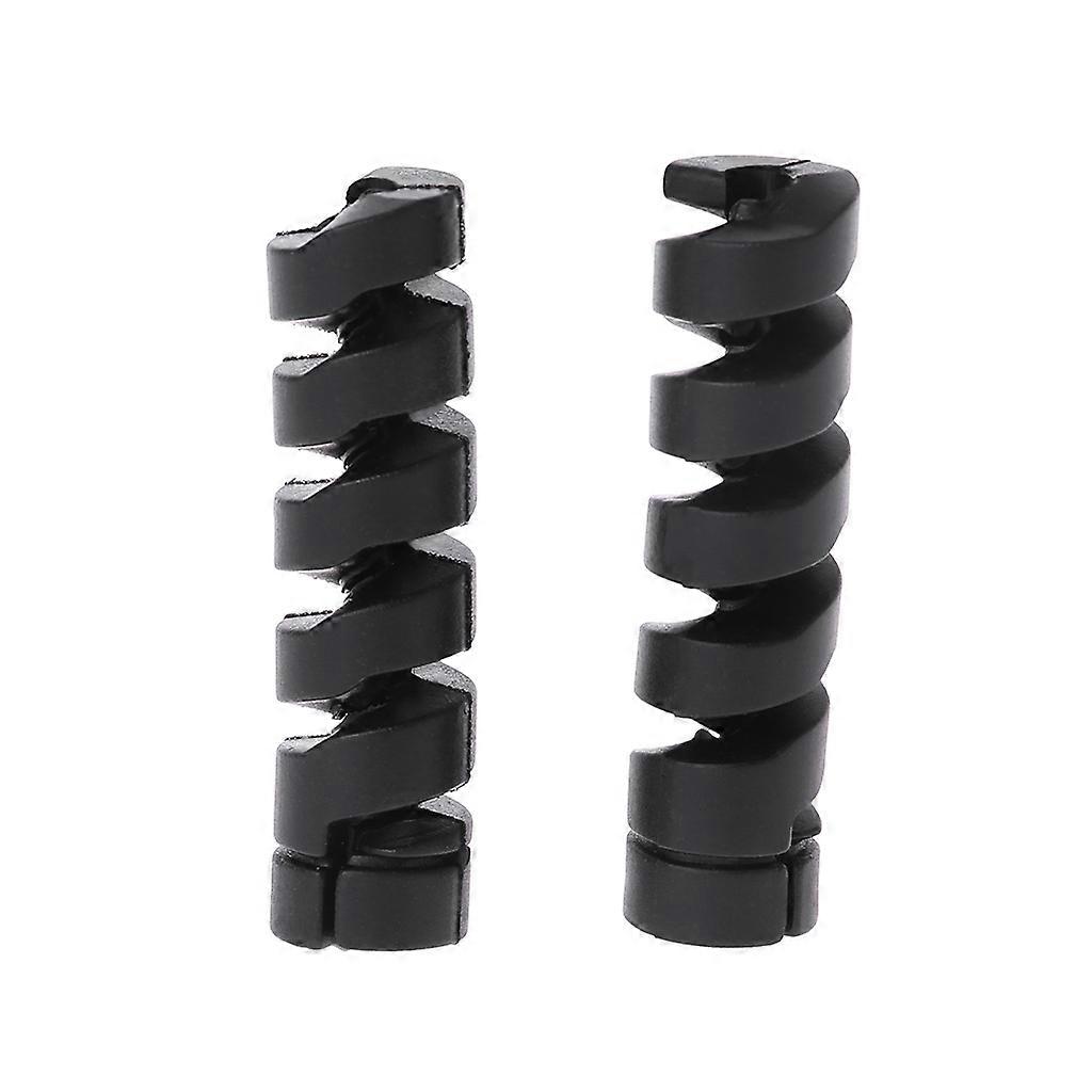 unbrand 2pcs Charger Cable Saver Flexible Cable Wire Protector for Cellphone Data Lines Black