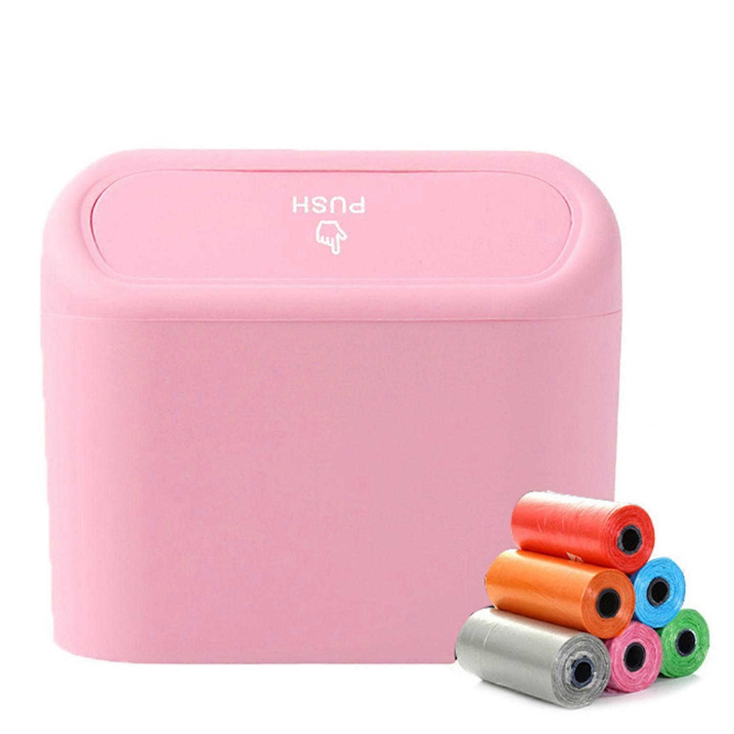 Leakproof Car Trash Can Bin with Lid Easy to Install Versatile Car Accessories for Clean Organized