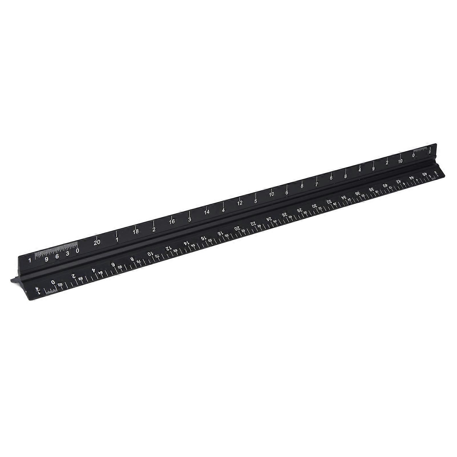 Triangular Ruler Aluminum Alloy Material Clear Reading Engraved Marking Durable Wearable Measuring Tools for DrawingSmall Scale Ruler