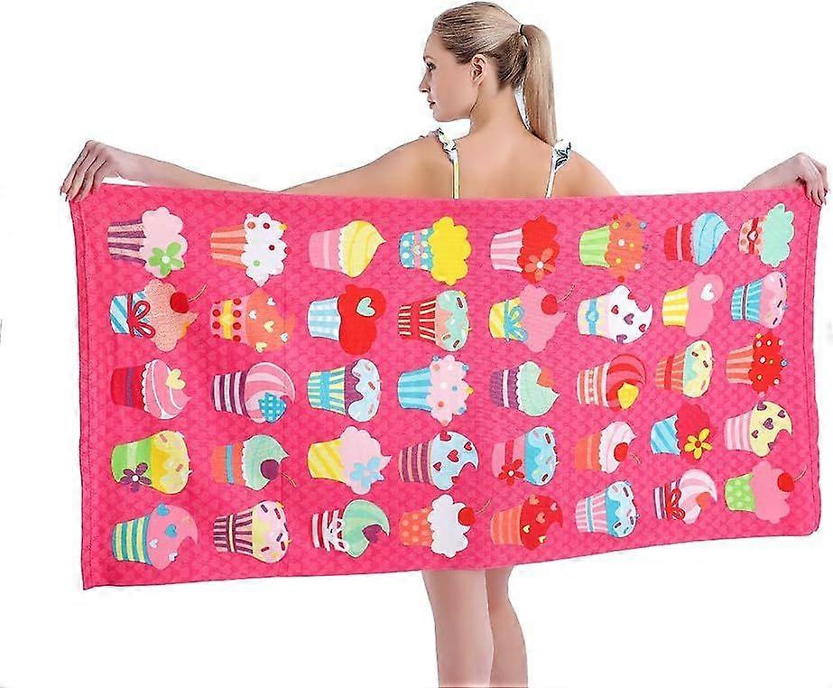 1 PCS Beach Towel Set Oversized Large Quick Dry Soft Thin Sand Free Cute Ice Cream Design 70150 cm Beach Towels for Kids Women Men Pool Swim Beach