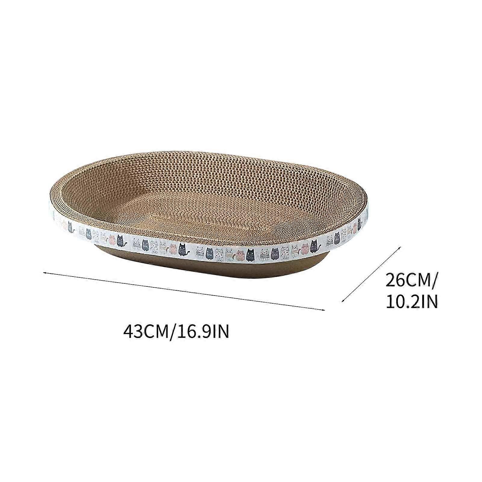 General Cats Scratching Tray Pet Scratching Board Corrugated Paper Ellipse