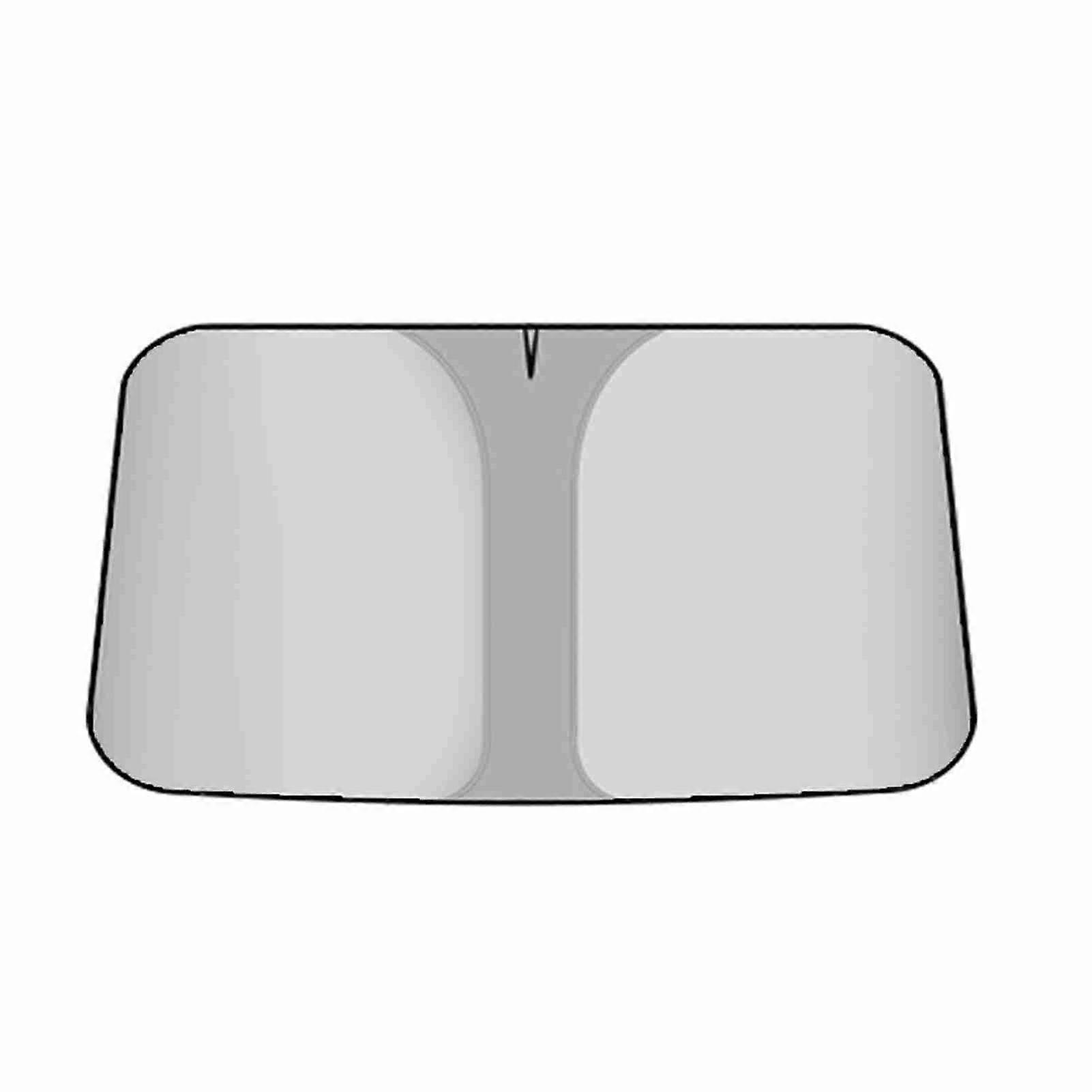 Car sun shade for windshield, silver coating reflects UV rays