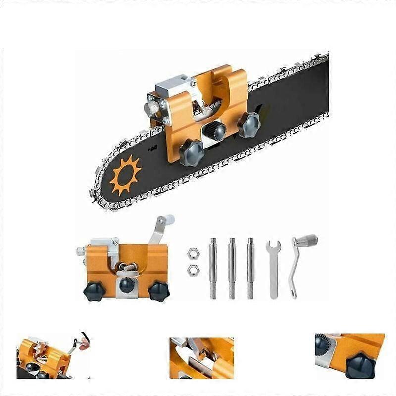 Aff?teur de tron?onneuse, kits de gabarit d'aff?tage de cha?ne de tron?onneuse avec 3 fraises en carbure, convient  tous les types de scies  cha?ne, o