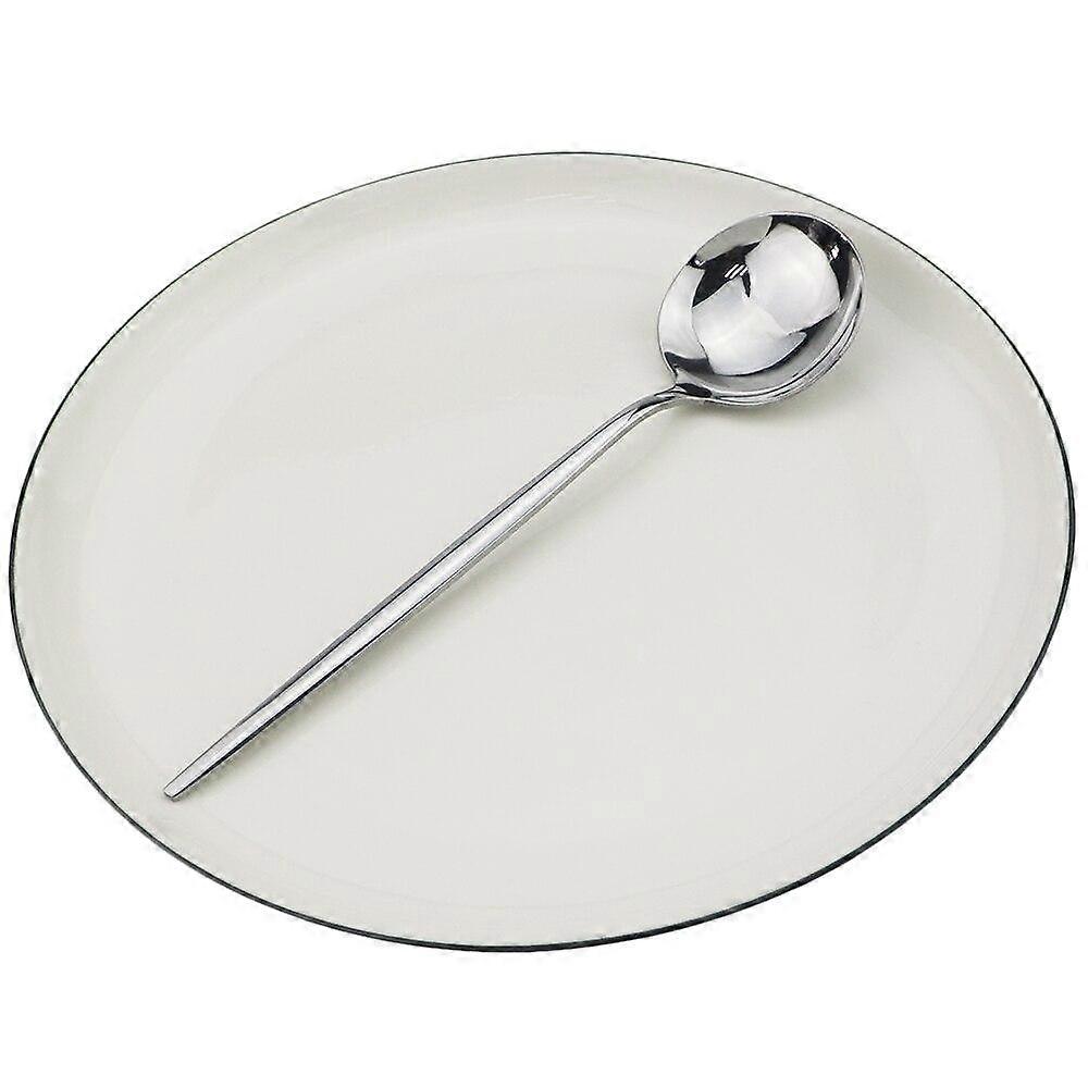 Stainless Steel Flatware Colorful Spoon Long Handle Ice Spoon Dinnerware Spoon Home Kitchen Tableware Spoons Drop Shipping