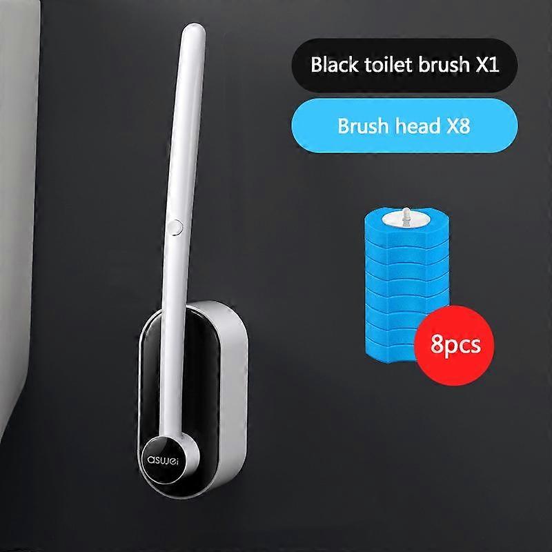 Wall Disposable Toilet Brush For WC Accessories Long Handle Toilet Brush Set For Bathroom Home No Dead Ends Cleaning Tools