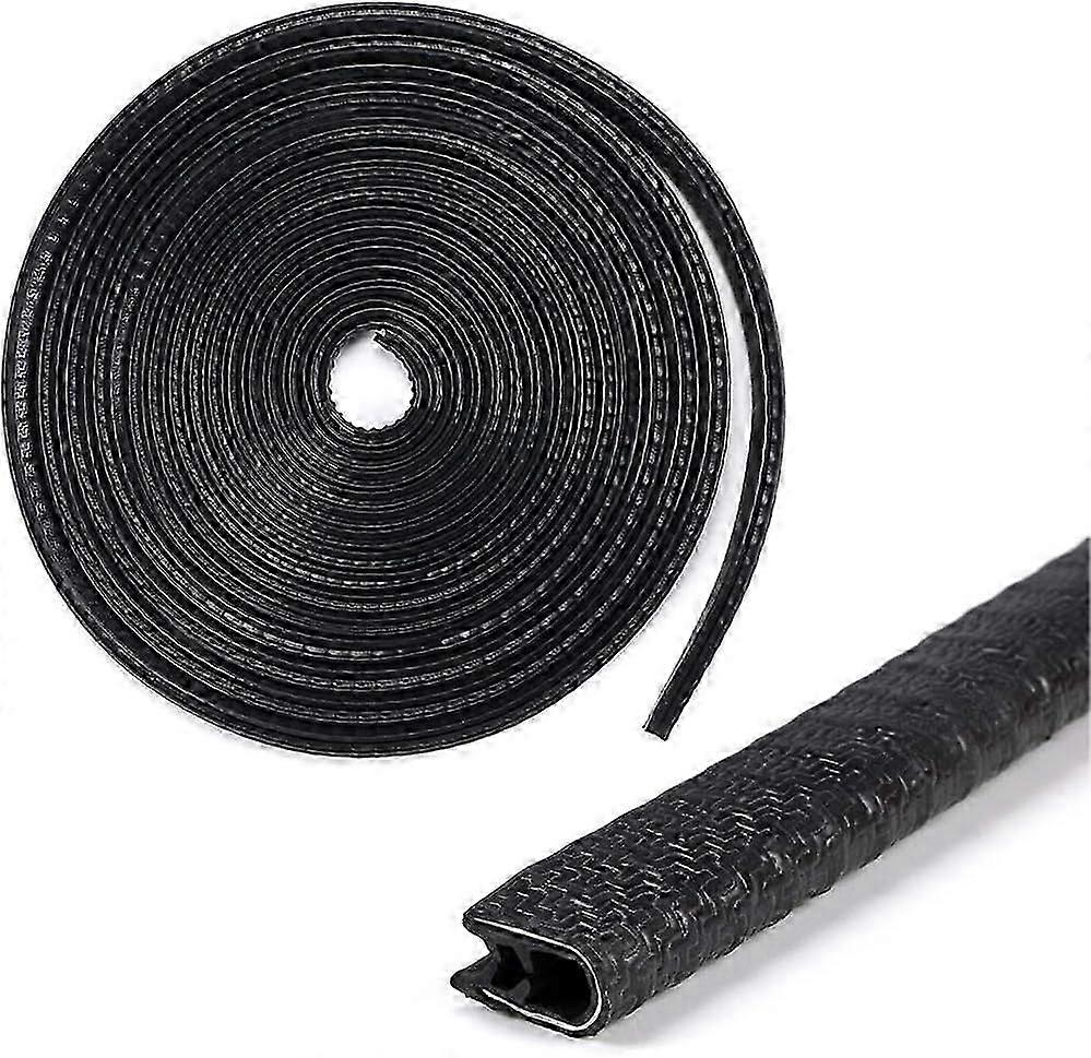 10Men U Rubber Edge Trim Car Door Seal Guard Protector Edging Strip Stripping Weather for Car Metal Curbs Boat, Grip Range 1.0mm to 2.5mm