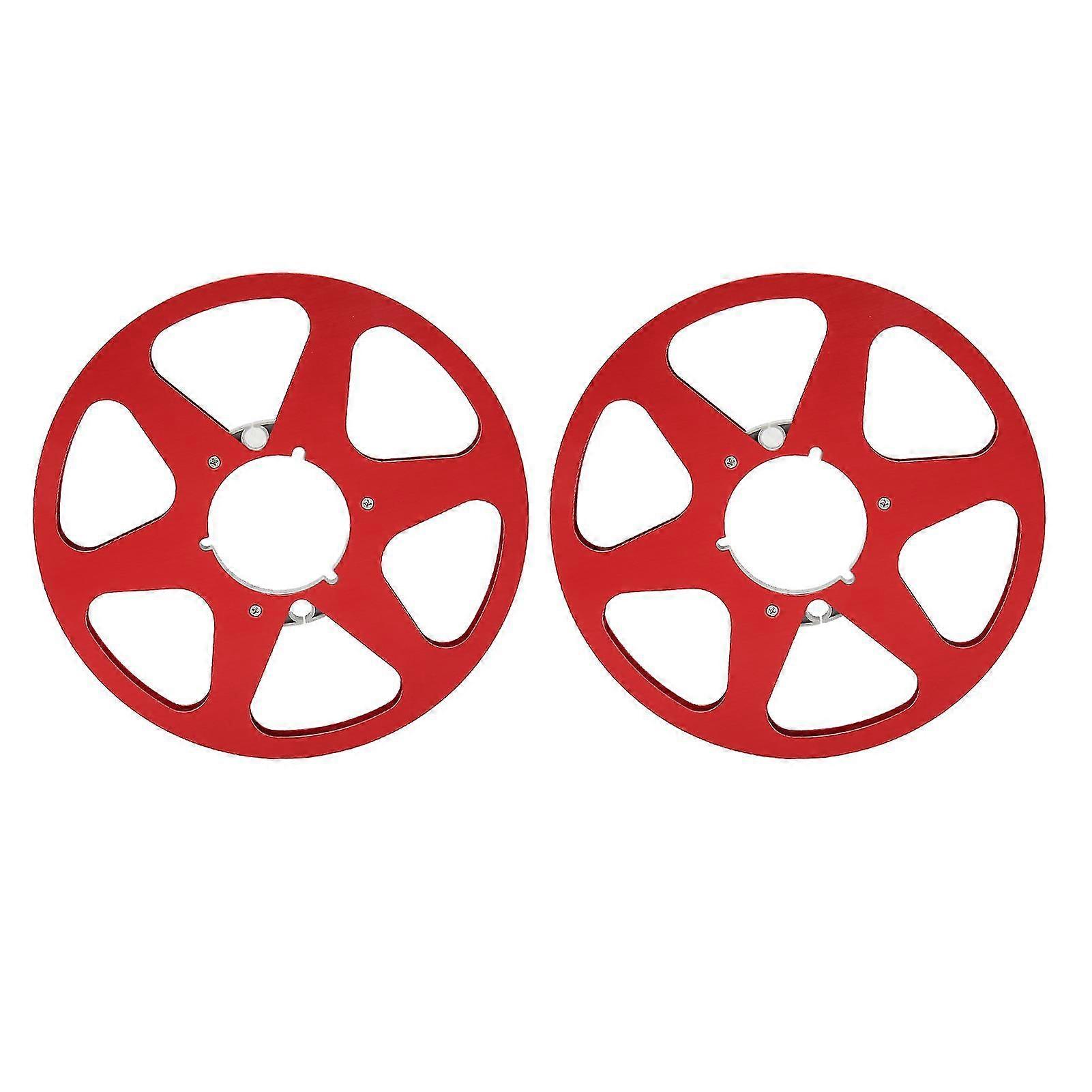 1/4 10 Inch Empty Reel 6 Hole Aluminum Alloy Opening Machine Parts Takeup Reel for Nab Reel to Reel Tape Recorder 1 Pair