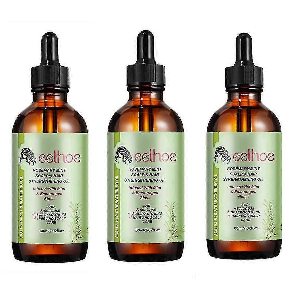 3X EELHOE Rosemary Naturalny Delikatny i Niedrażniący Olejek Eteryczny Do Pielęgnacji Włosów Naprawia Uszkodzenia Włosów I Poprawia Jakość Włosów Anti-Fixatio