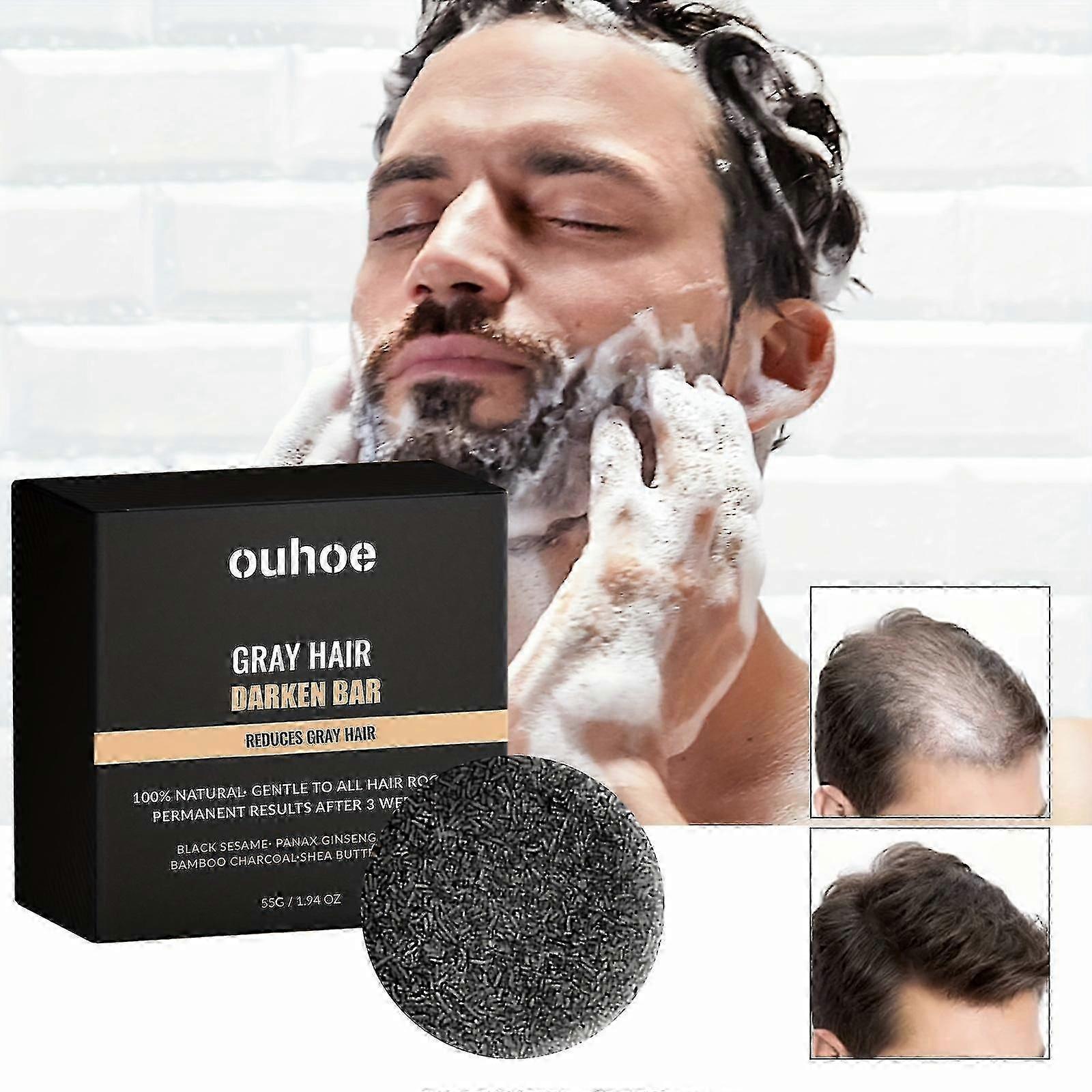Zwart Haar Shampoo Zeep Grijs Haar Donkerder Bar Hydraterende En Reinigende Haarverzorging Zeep - Ya