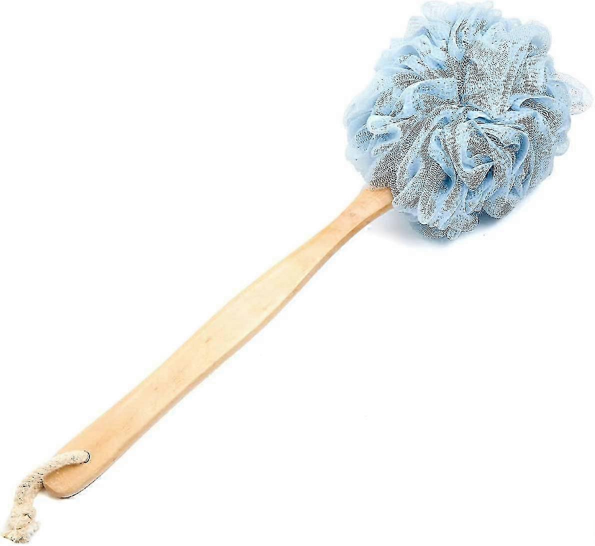 Long-Handle Exfoliating & Massage Bath Brush for Back - Blue (1pc)