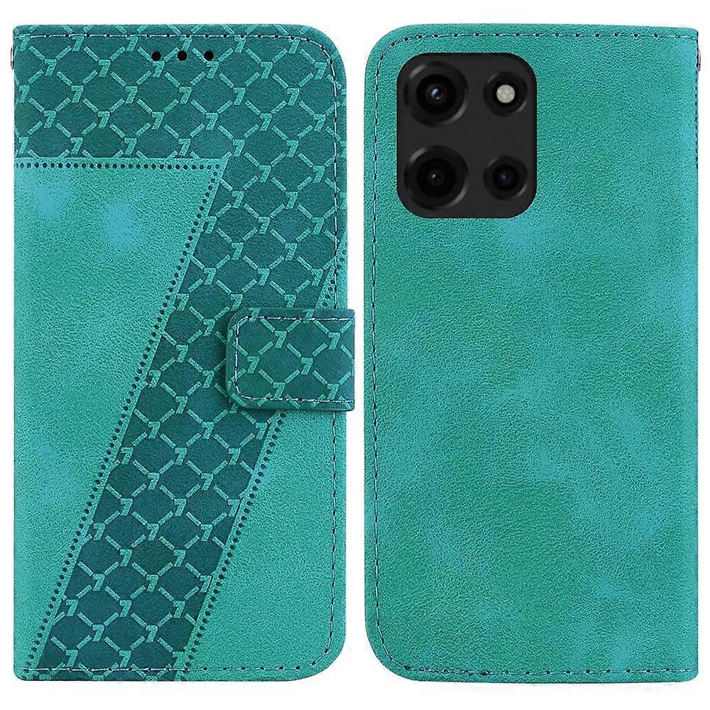 Seven-shaped Embossed Leather Phone Case