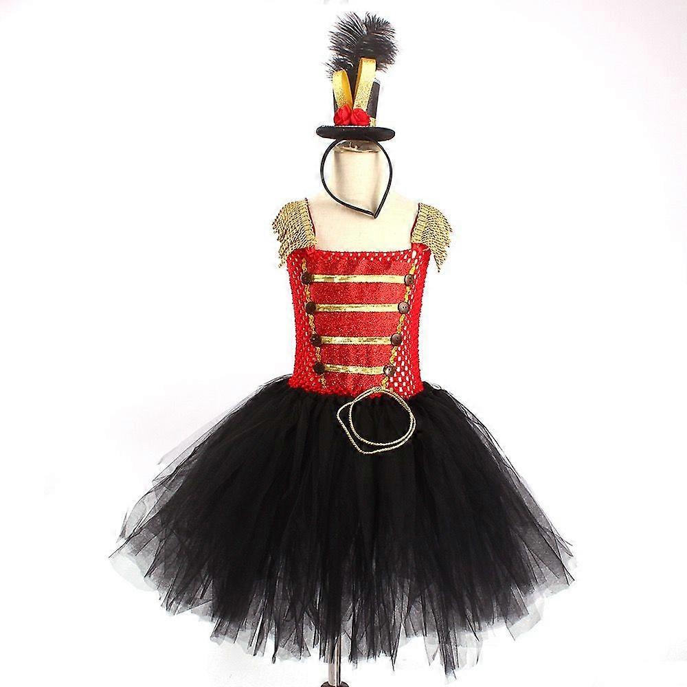 Black# 2022 Summer Girls Nutcracker Cosplay Tutu Dress with Accessories Halloween Party or Carnival Costumes for Kids