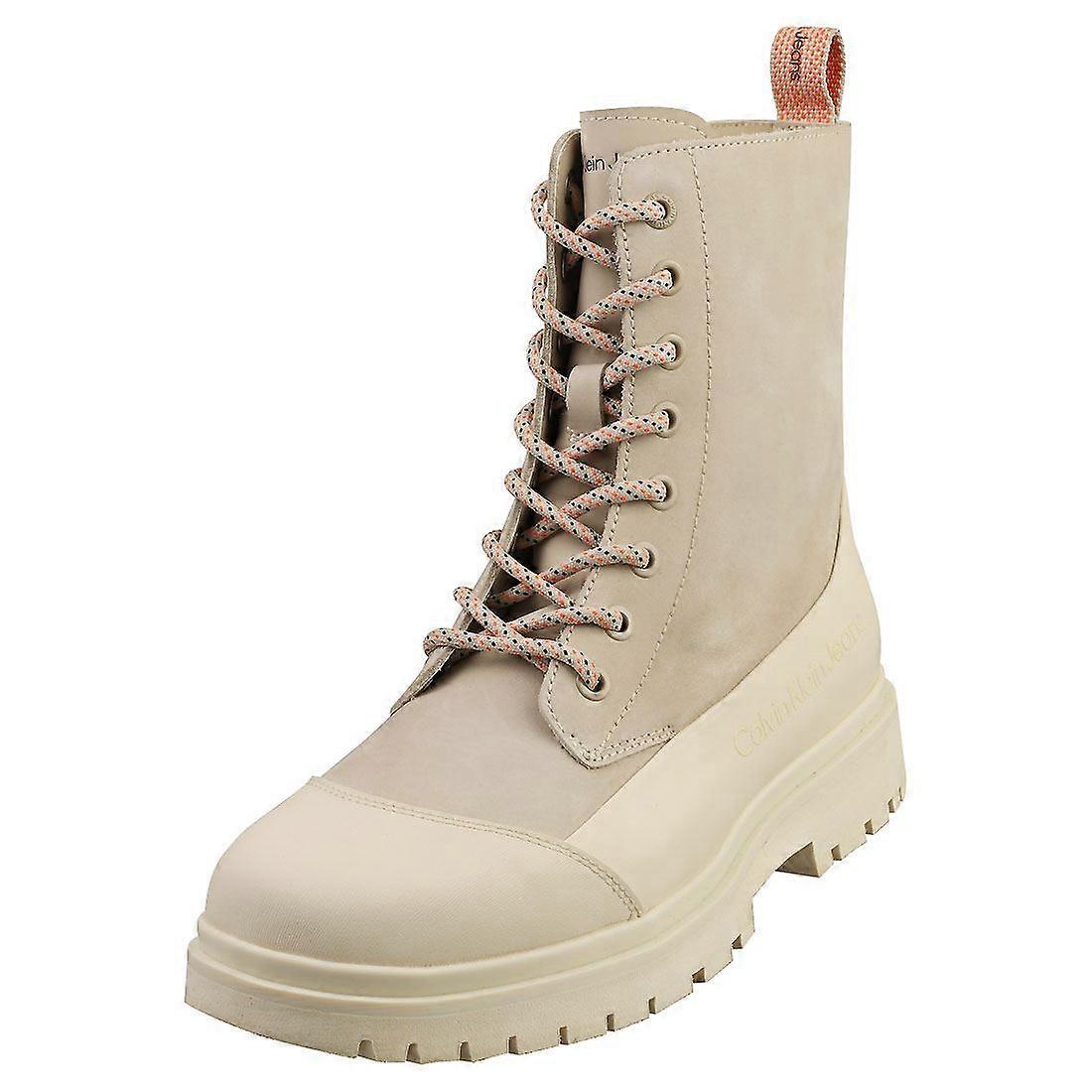 Calvin Klein Yw01066acf Womens Ankle Boots in Eggshell Creamy White