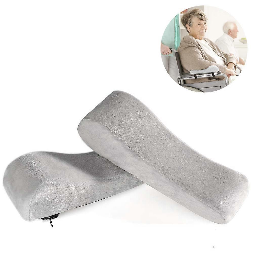 Ergonomic Memory Foam Armrest Pads, Elbow Pressure Relief For Office Chair, Soft Velvet Fabric Covers, High-Quality Memory Foam, Curved Design, Extra