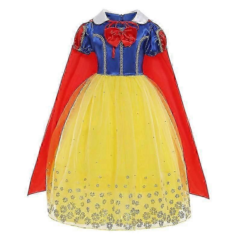 Mädchen Schneewittchen Klassisches Kleid Schneewittchen Puffkleid