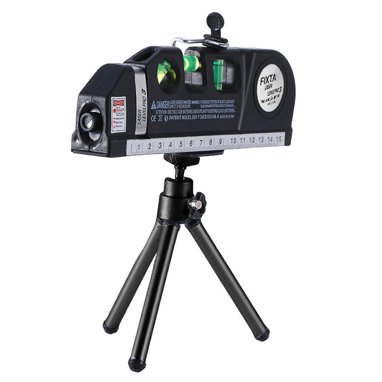Multifunction Laser Level with 3 Modes, Integrated Tape Measure & Leveling Bubble for Accurate Measurements in Tiling, Carpentry, and Installation