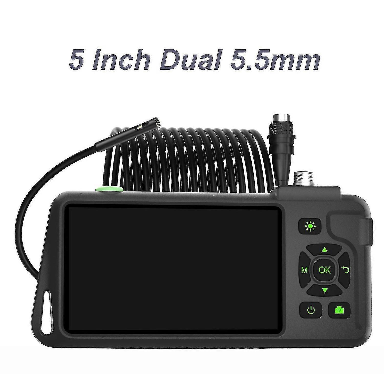 Inch IPS Color Screen Borescope 8mm Single and Double Camera Waterproof Inspection Borescope Hard Ca