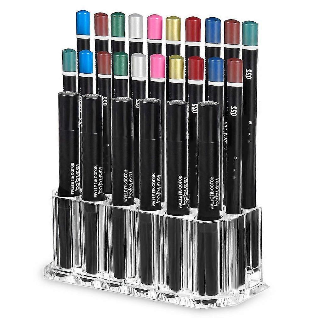 透明アクリル26グリッド口紅ホルダーメイクアップオーガナイザーアイライナーペンシルホルダー化粧品収納ボックスメイクブラシシェルフ