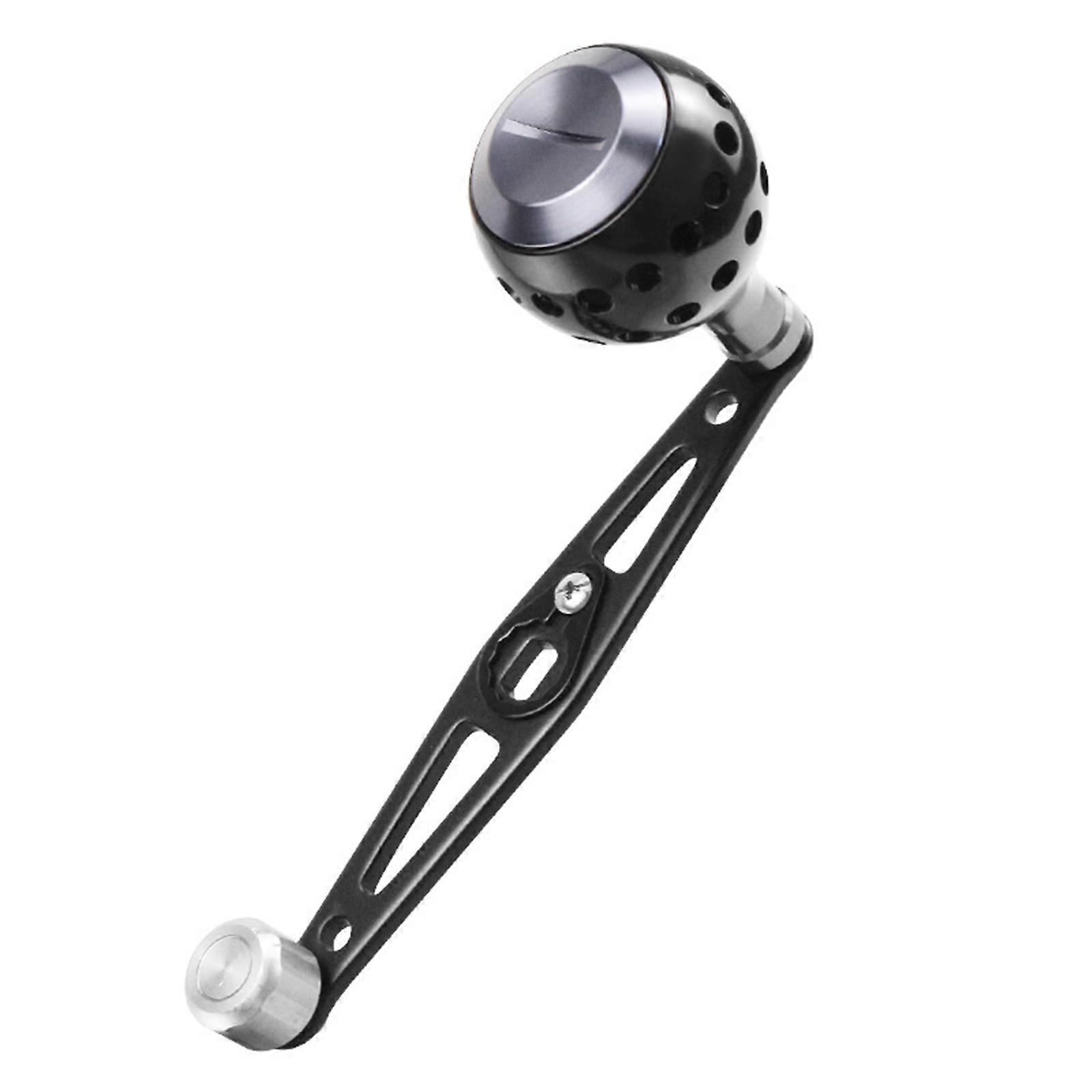 Fishing Reel Handle Power Handle Baitcasting Alloys Knob Jigging Grip with Fitting Replacement Part for Low Profile Reel  Black