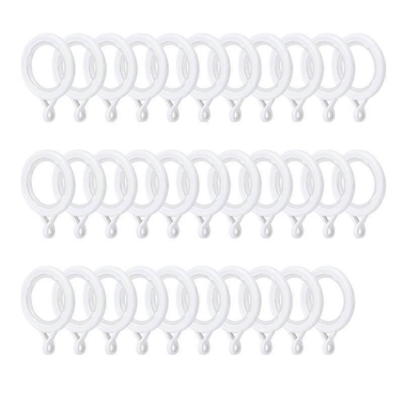 32PCS Plastic Curtain Grommets Nanoscale Low Noise Silence Sliding Roman Rings Inner Diameter 30/42mm Curtain Eyelet Rings