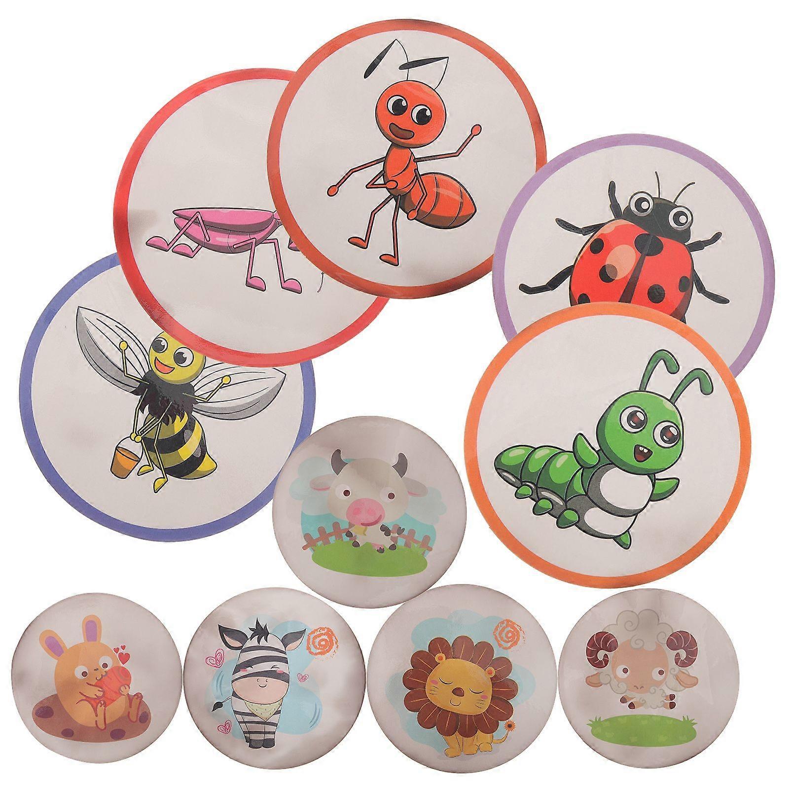 10 גיליונות של מדבקות גמילה מחיתולים אנימציה פעוט גמילה מחיתולים מדבקת שינוי צבע בשירותים