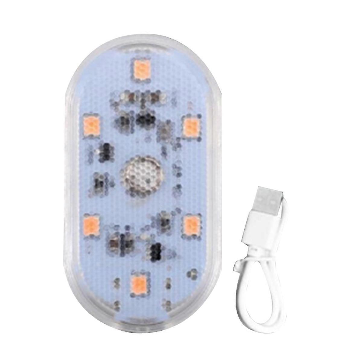 6LED Car Touch Lights Rechargeable Car Interior Dome Light,E