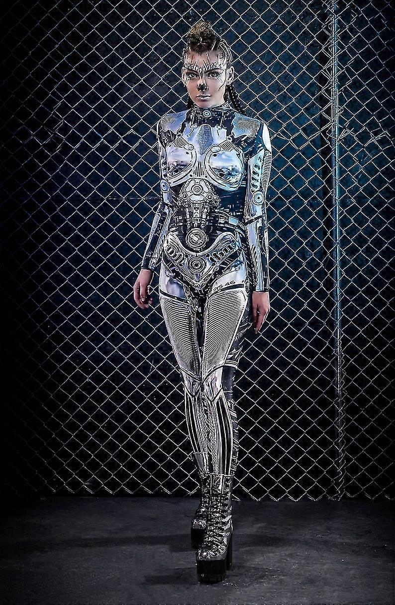 方法Bebetterサイボーグコスチューム、ハロウィーンコスチューム女性、ロボットコスチューム女性、女性ハロウィーンコスチューム、女性用コスチューム、カップルコスチューム、ロボットコスチューム