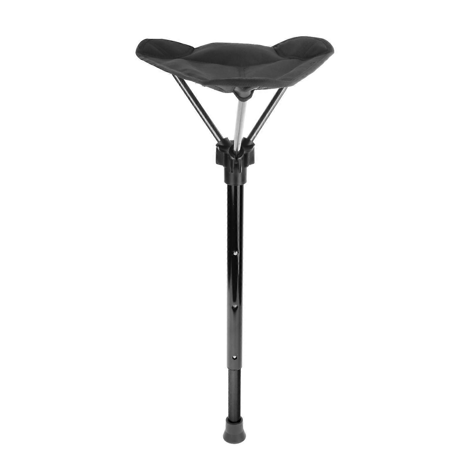 Foldable Camping Stool, Retractable Hiking , Single Leg Adjustable Seat for