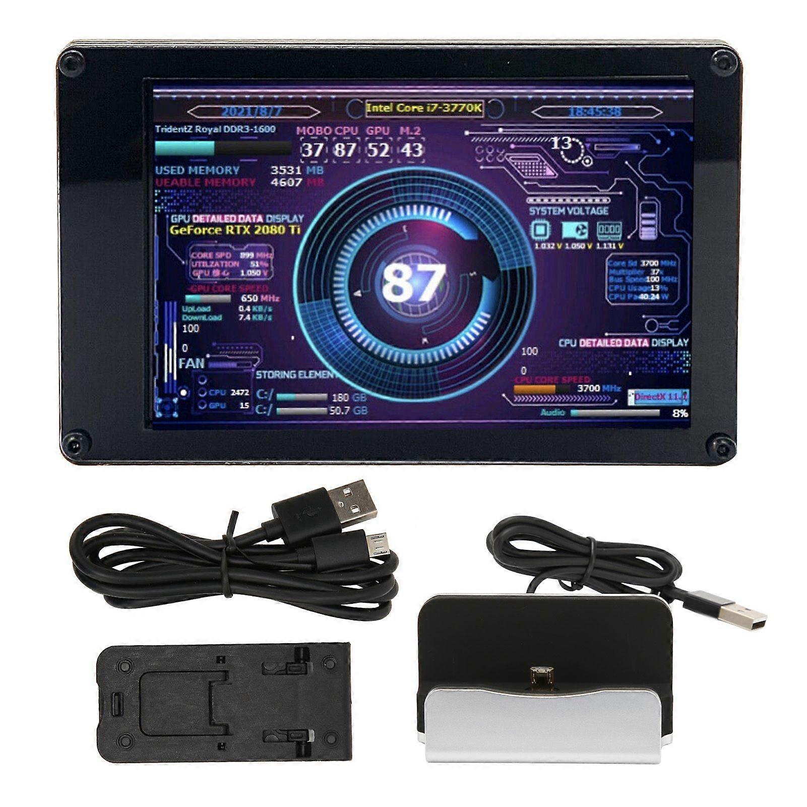 Computer Temperature Monitor 3.5 Inch IPS USB Mini Screen AIDA64 PC CPU RAM Data Monitor PC Sensor Panel Dynamic Display