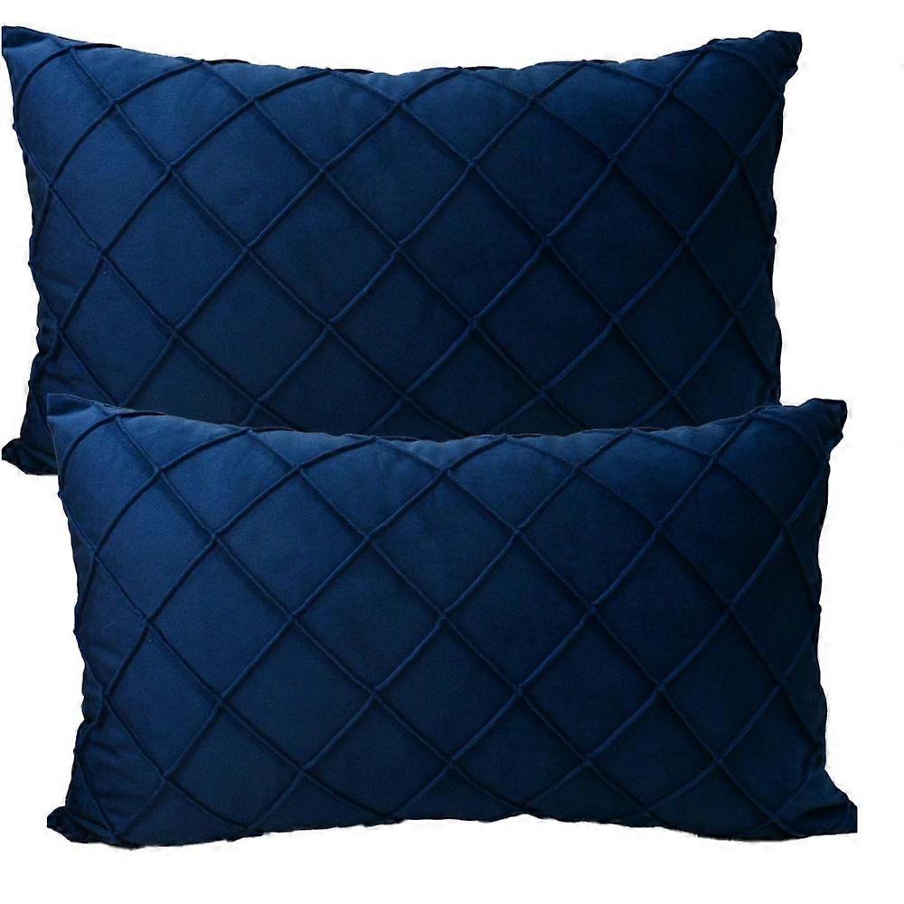 Durable Velvet Soft Decorative Pillow Covers, Rich Solid Color for Bedroom Sofa Bed, Quality Invisible Zipper Ensures Pattern Integrity, 2PCS