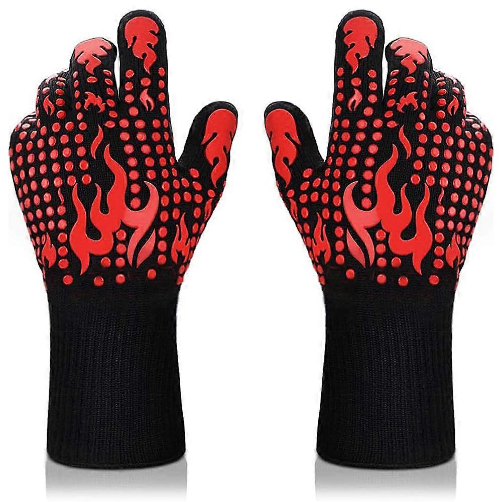 Grill Master's Armor, Heat Resistant Up To 800 Degrees Celsius, Non-Slip Silicone Design For Secure Grip, Flexible Five-Finger Design For Precision