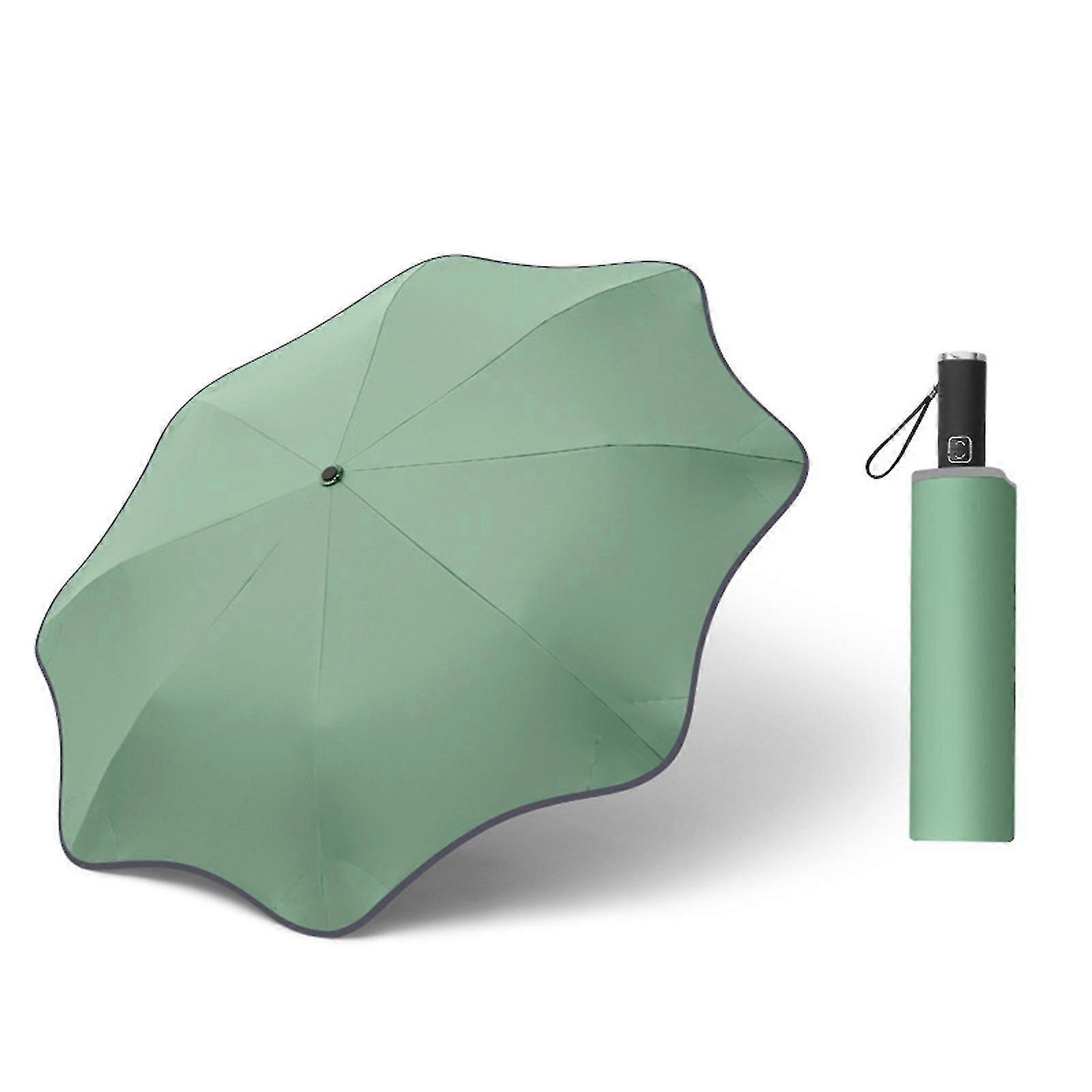 8 Ribs Automatic Umbrella- Folding Travel Umbrella Windproof Compact Automatic Umbrella Windproof Strong, Auto Open Close,-