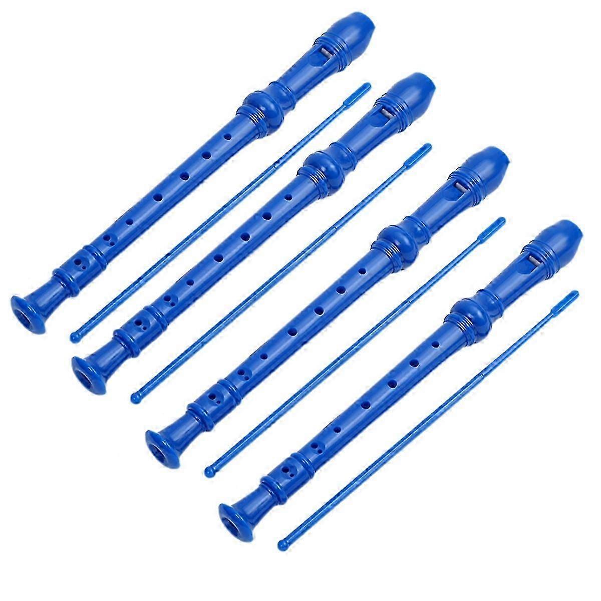 Blue ABS Recorder 8-Hole Treble 8-Hole Children'S Entry-Level Flute Instrument for Beginners