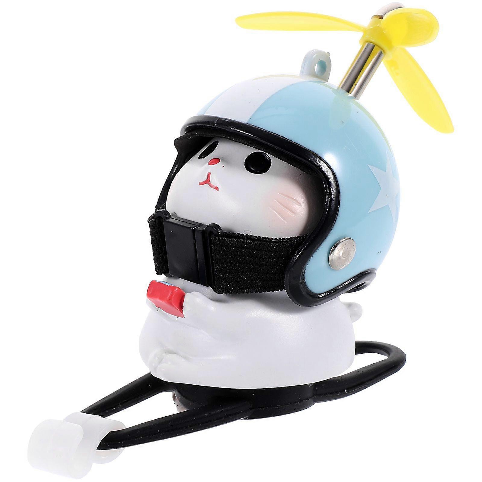 Lovely Cat Toy with Propeller Helmet Car Dashboard Decorations Creative Cat Bike Horns