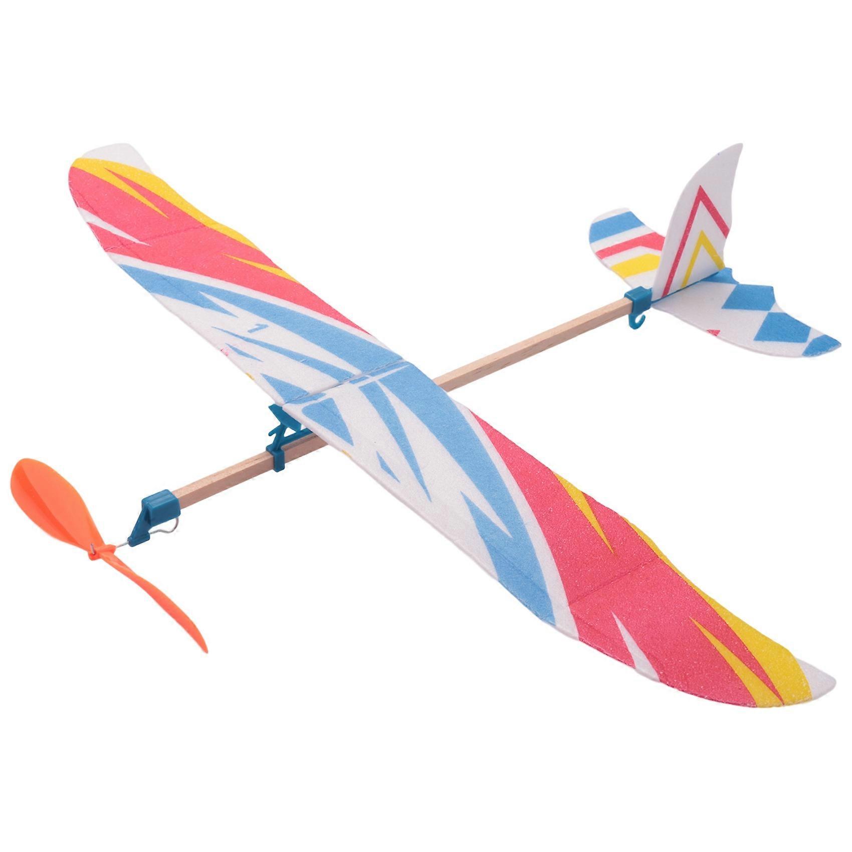 Elastic Rubber Band Powered DIY Foam Plane Model Kit Toy