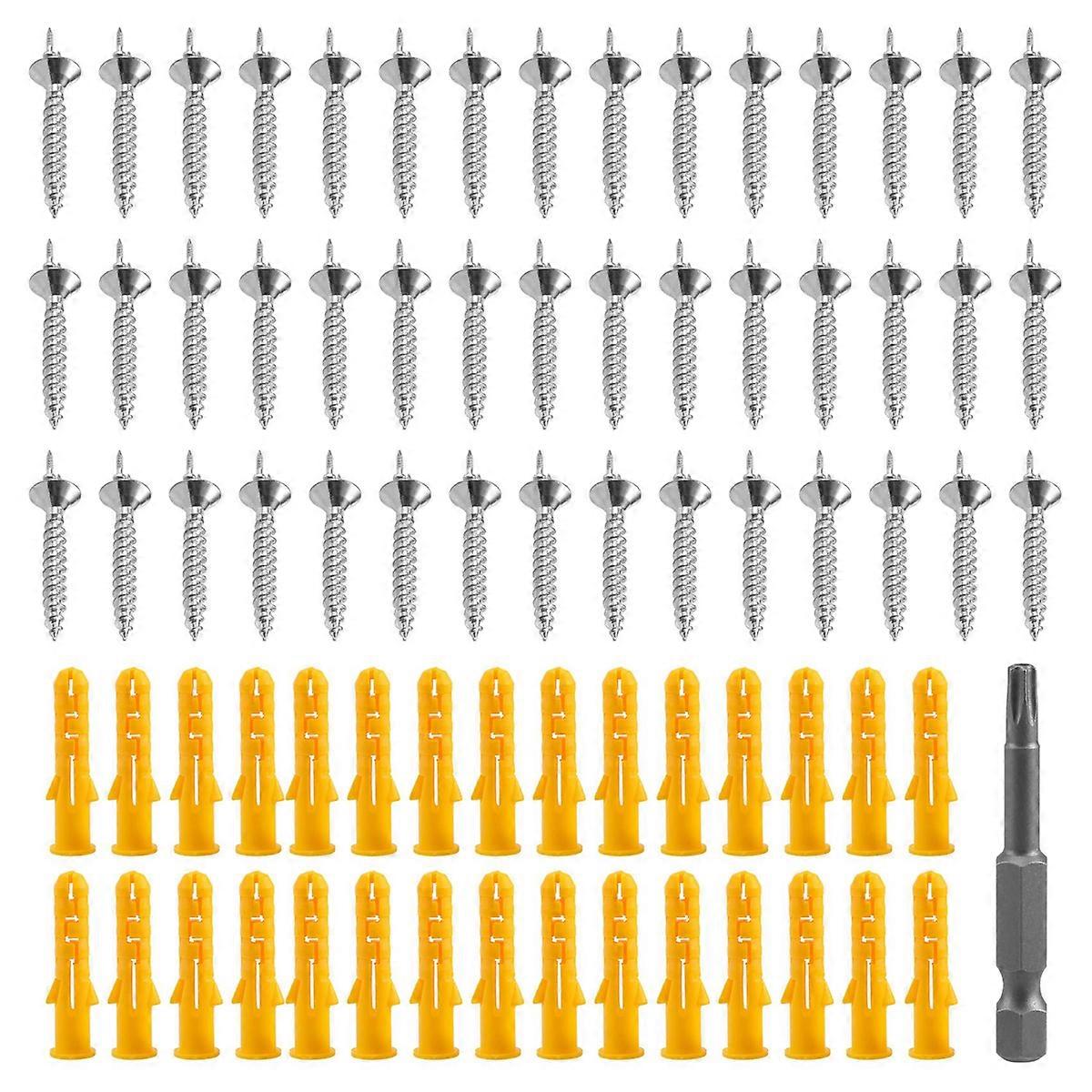 50PCS Seamless Nails Double-Headed Screw Solid Wood Baseboard Screws