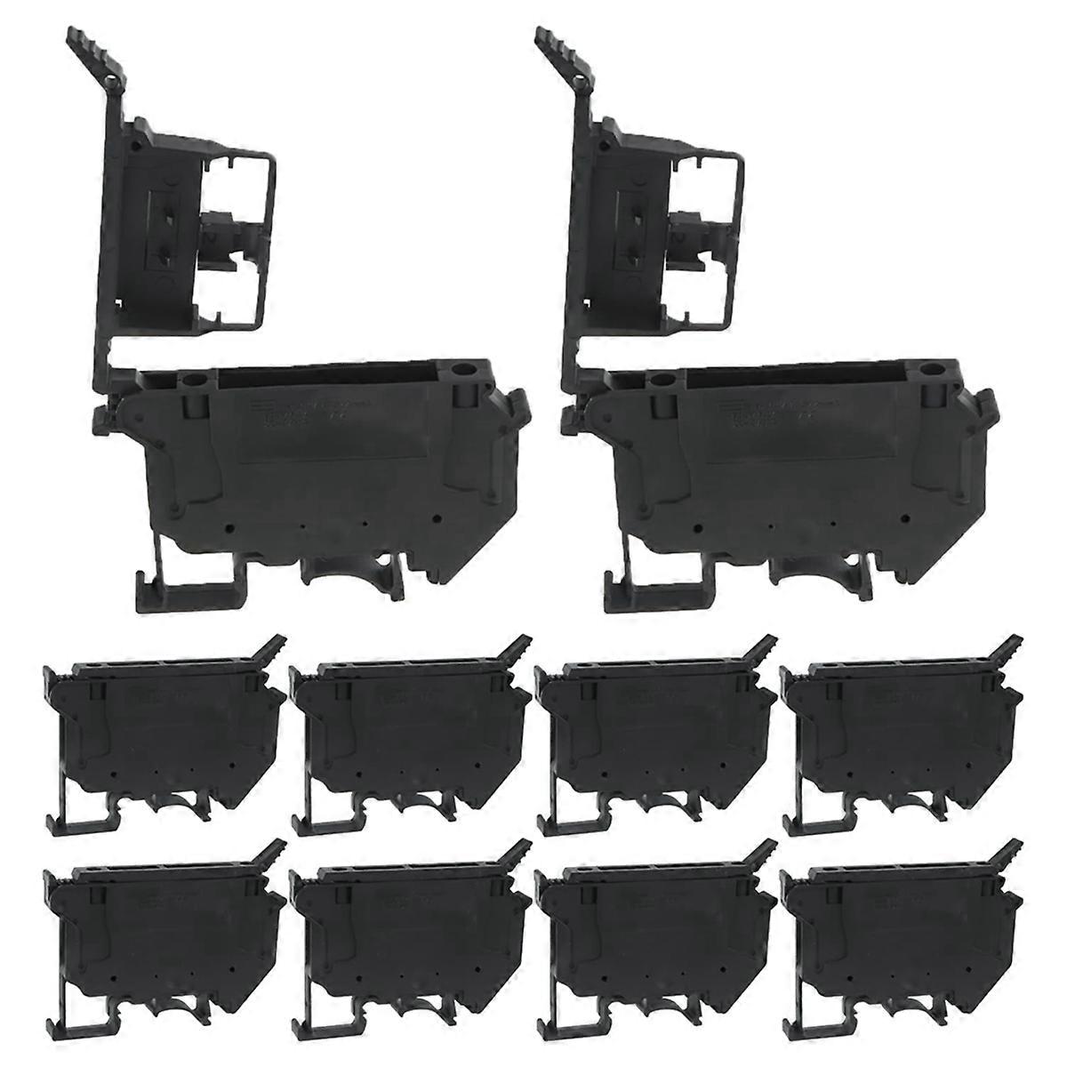 UK5-HESI UK5RD with LED DIN Rail Fuse Terminal (Pack of 10Pcs,Black)