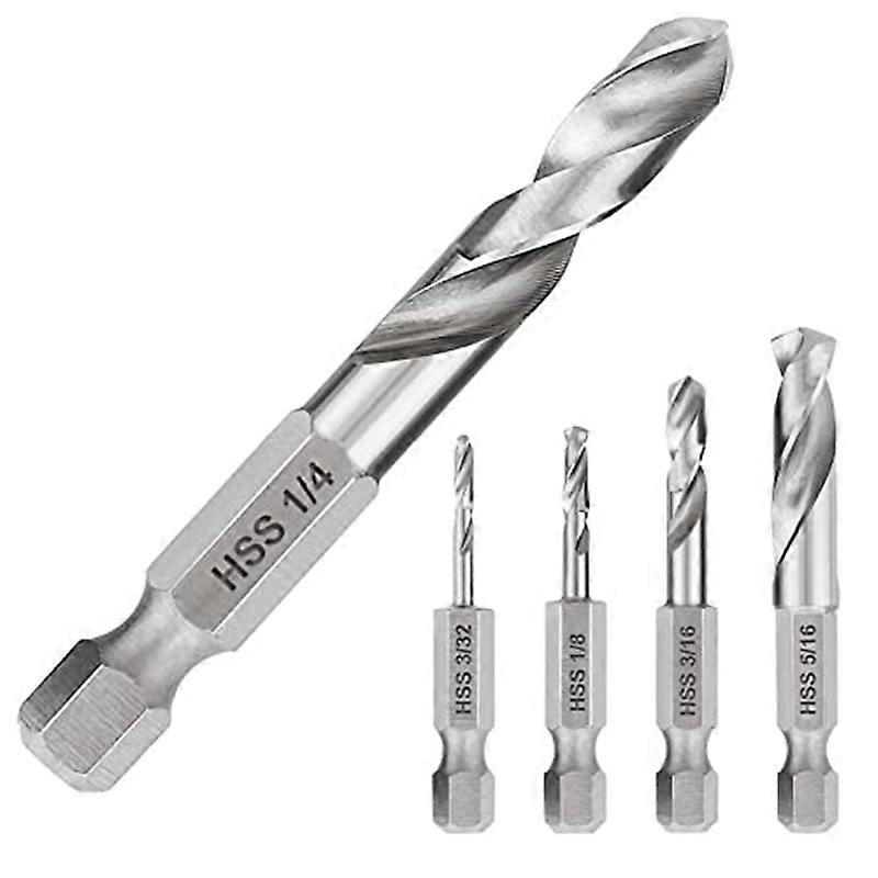 1/4 Hex Shank Drill Bit Set 5PCS Stubby Drill Bit Set