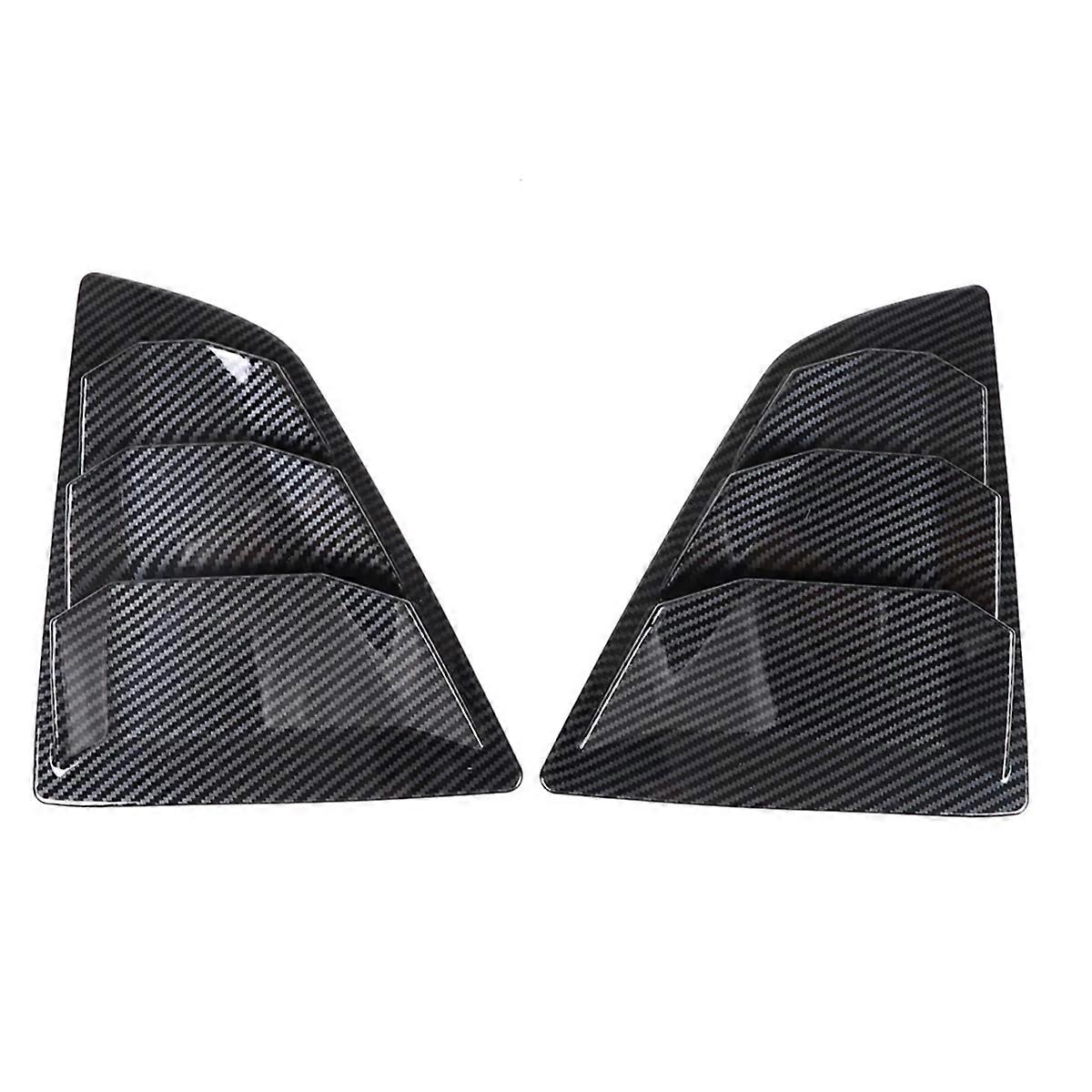 ABS Carbon Fiber Car Rear Side Window Blind Shutter Louver Cover Trim for Nissan 370Z Z34 2009-2020