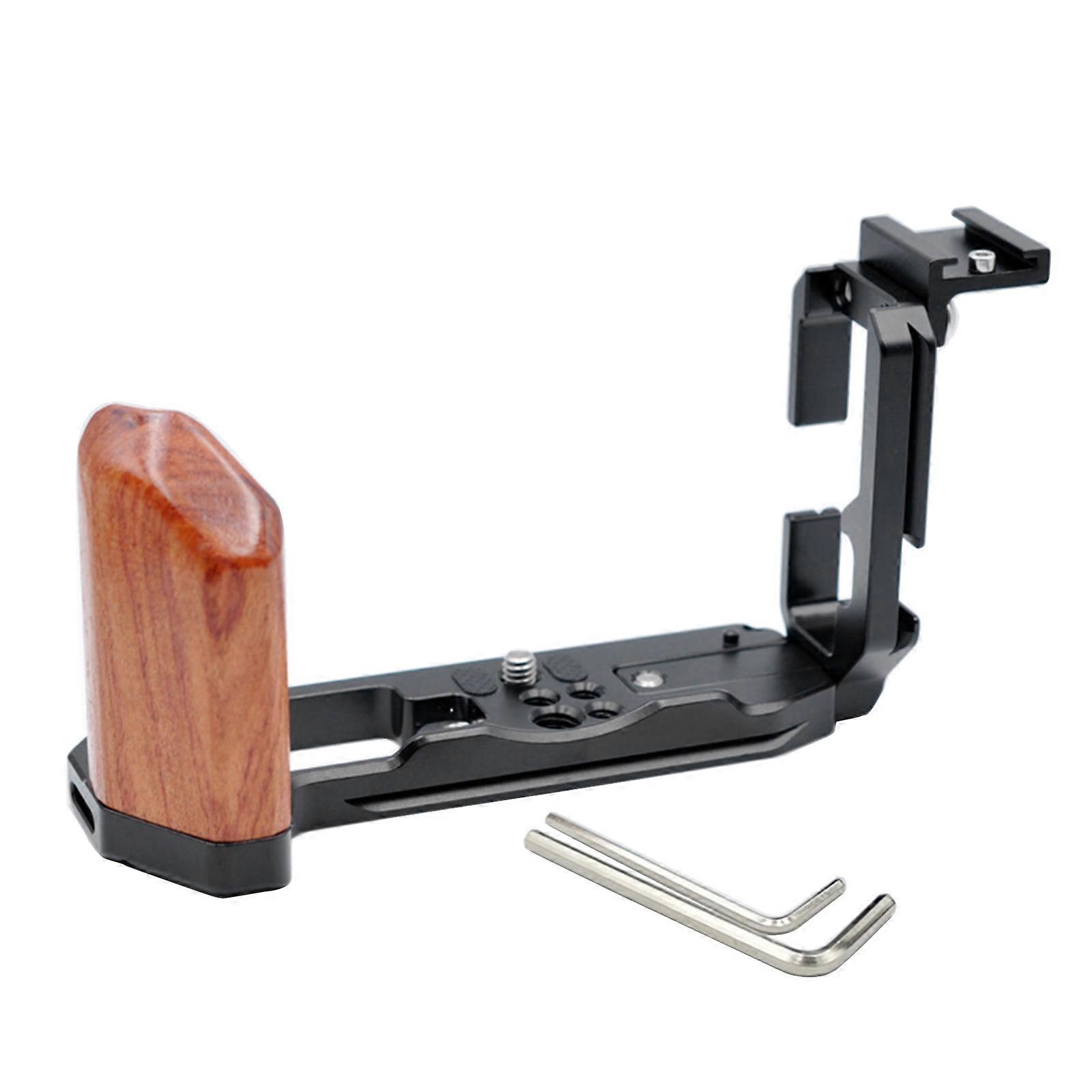 Camera L Bracket Quick Release Plate For X-T4 Camera Wooden Grip Vertical Quick Release L Plate Replacement Part Multicolor