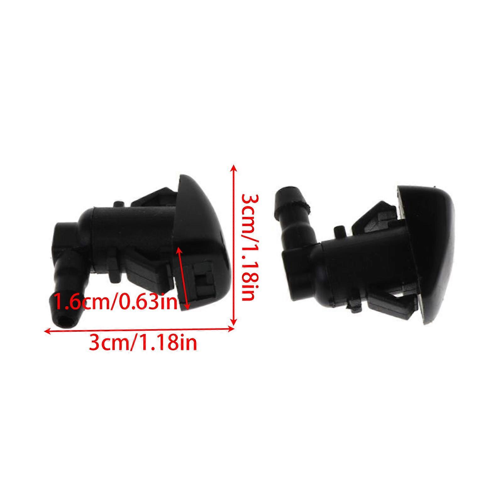 2 Pcs Auto Car Windshield Wiper Spray Jet Washer Nozzle for For  for Focus 2008 2009 2010 2011 8S4Z17603AA  Black