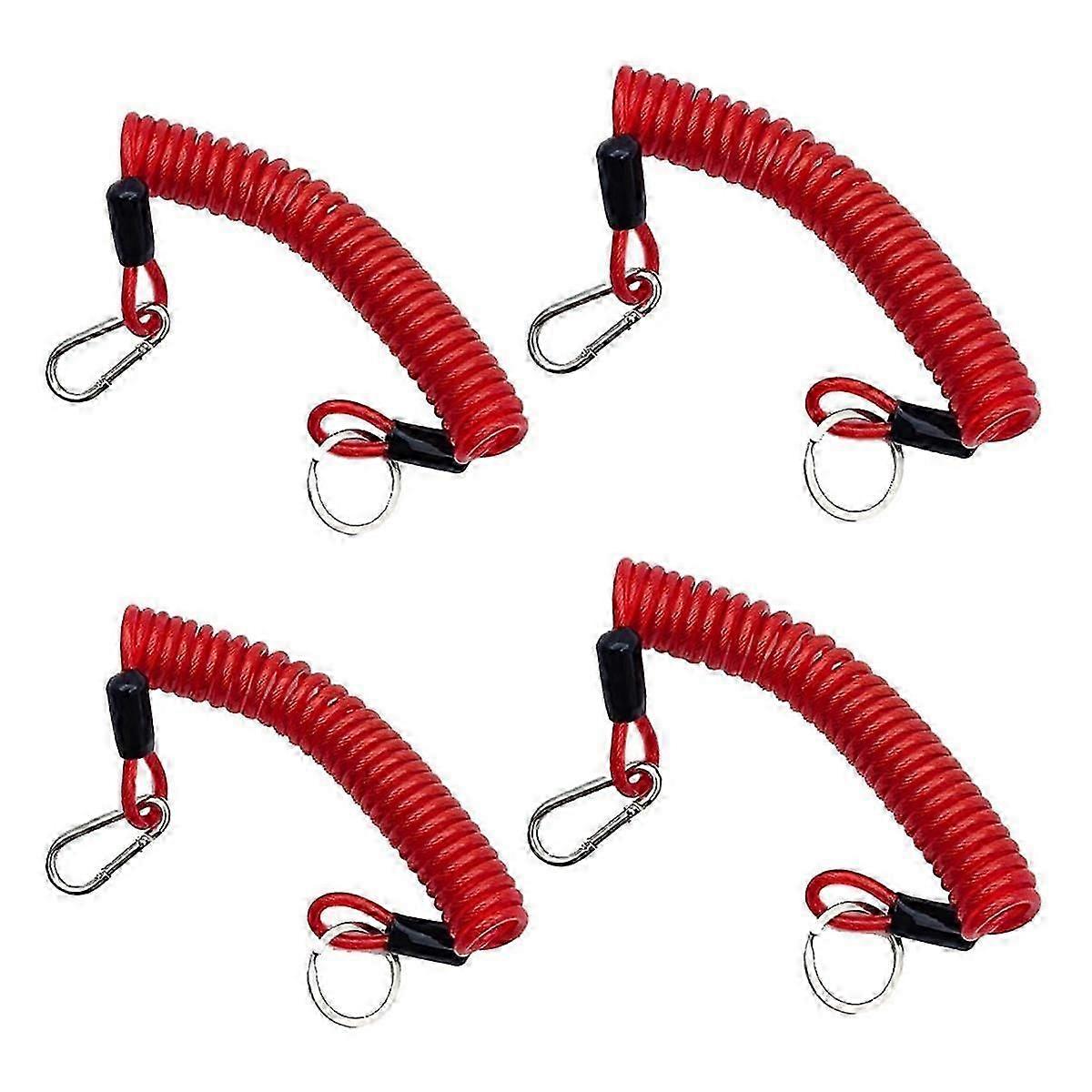 6FT Trailer Brake Away Cable, Trailer Breakaway Cable Spring Towing Coiled Wire for RV Trailer Emer