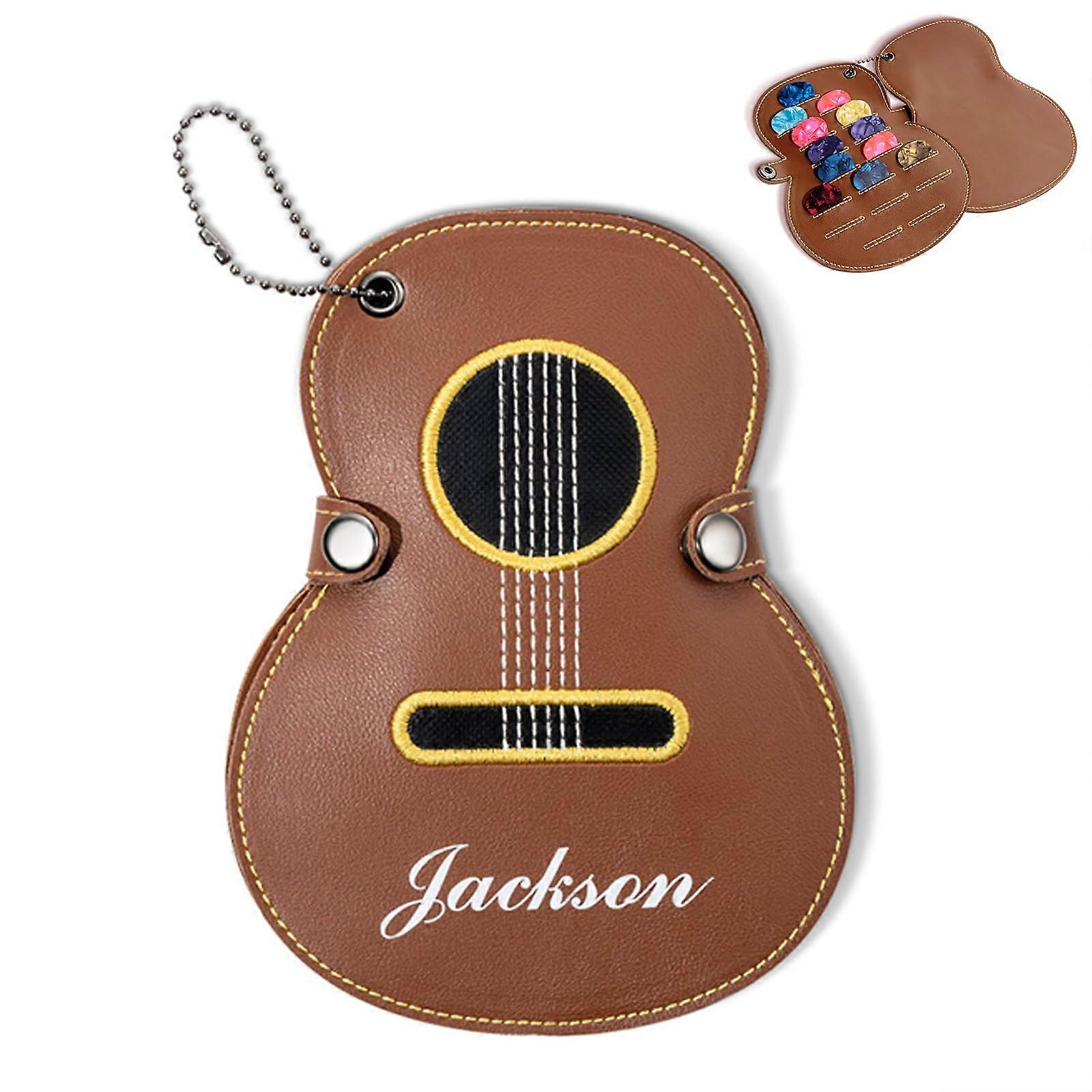 guitar pick box with custom name on guitar shaped design for guitar lovers pick storage
