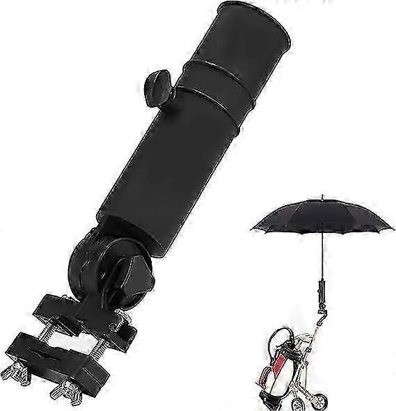 Black Universal Adjustable Golf Cart Umbrella Bracket Holder