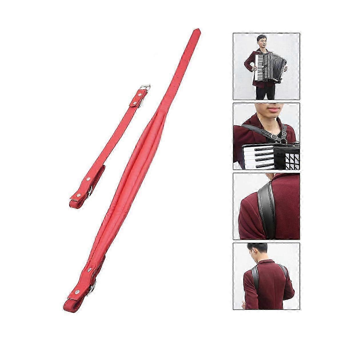 Leather Accordion Strap Waterproof Adjustable 16 Bass120 Bass Accordion Universal Shoulder Strap (